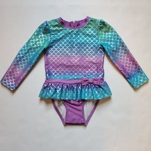 Cat & Jack Mermaid Bathing Suit Size 3T Long Sleev